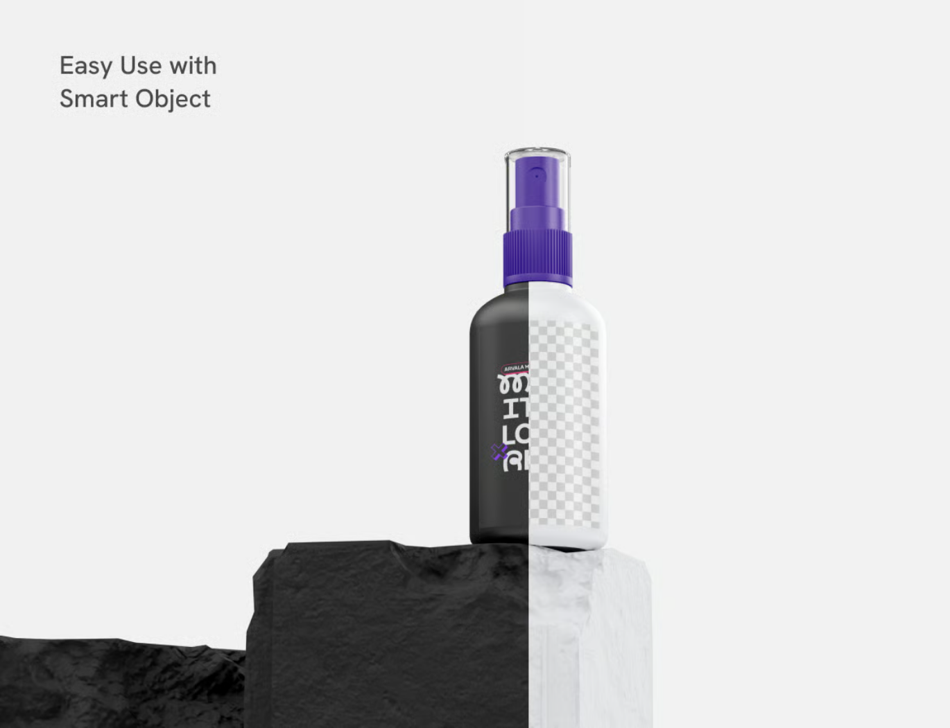 喷雾瓶PS分层样机素材可编辑智能对象高分辨率MockupSpray Bottle Mockup-果觅网