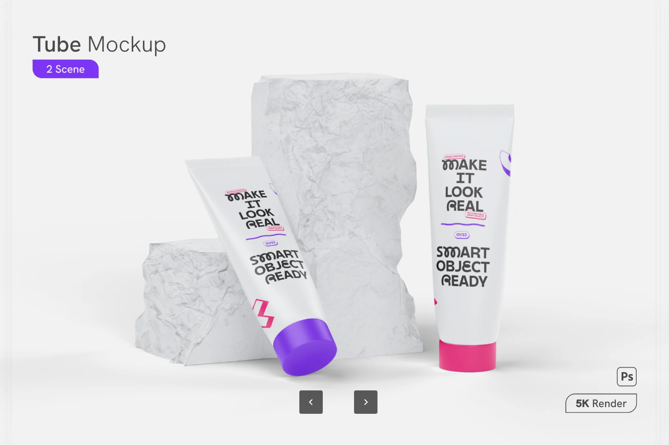 G6589 PSD分层化妆品管样机可编辑模板高清包装设计素材PS源文件Cosmetic Tube Mockup