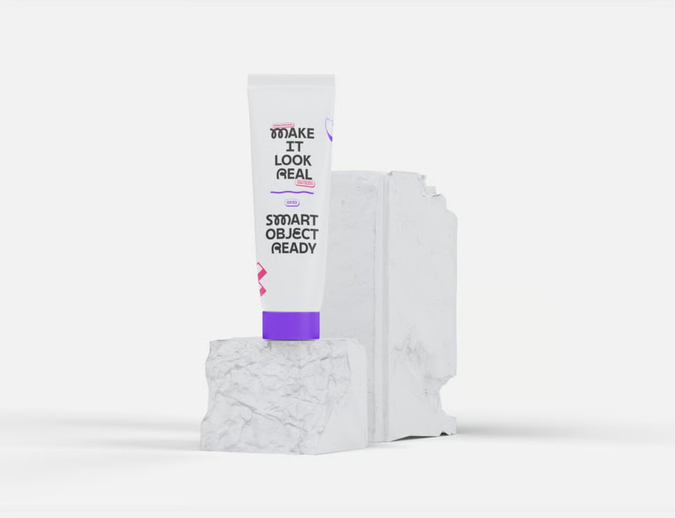 PSD分层化妆品管样机可编辑模板高清包装设计素材PS源文件Cosmetic Tube Mockup-果觅网