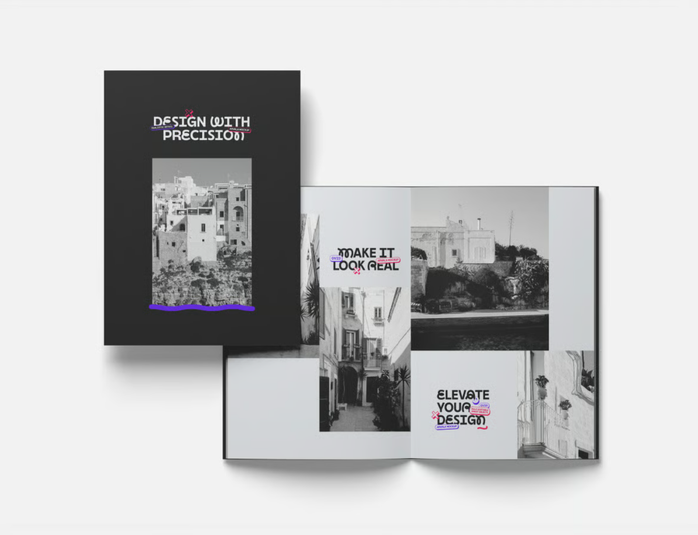PS样机杂志模板可编辑PSD分层高端A4印刷效果2024新款设计师必备Magazine Mockup-果觅网