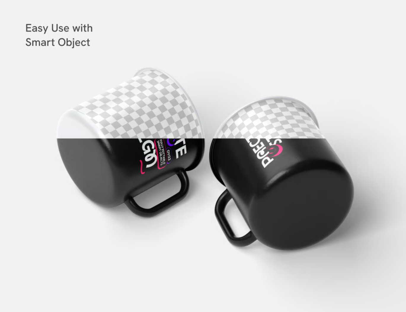 高质量PS分层马克杯样机多角度3D立体可编辑Enamul Mug Mockup-果觅网