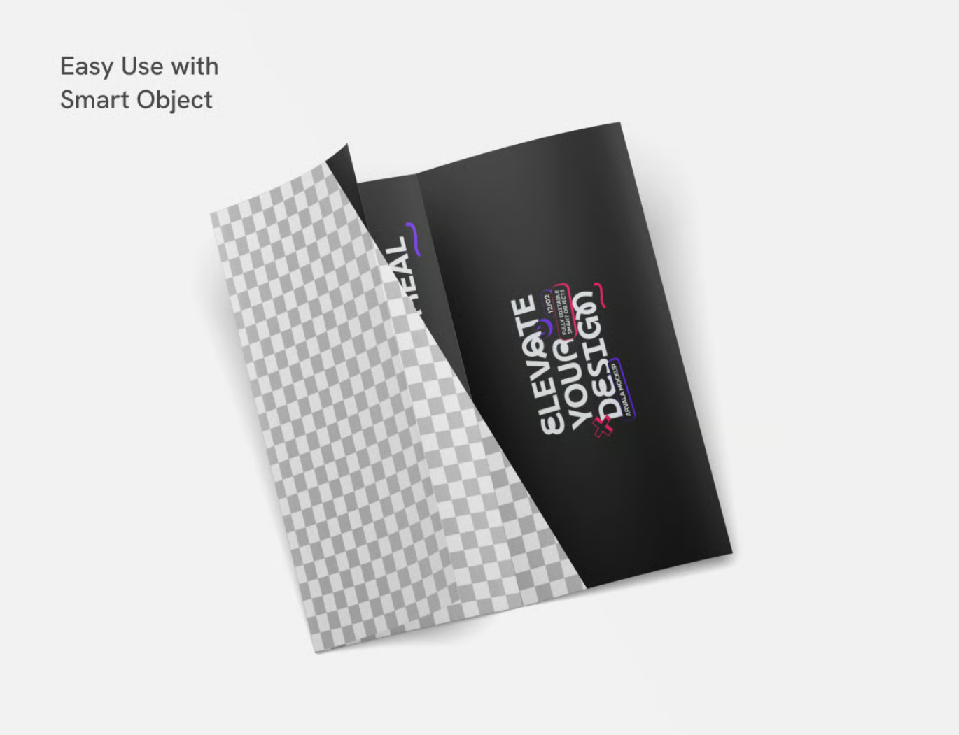 高端PS样机三折页宣传册PSD分层印刷模板商业展示可编辑设计素材Trifold Brochure Mokcup-果觅网