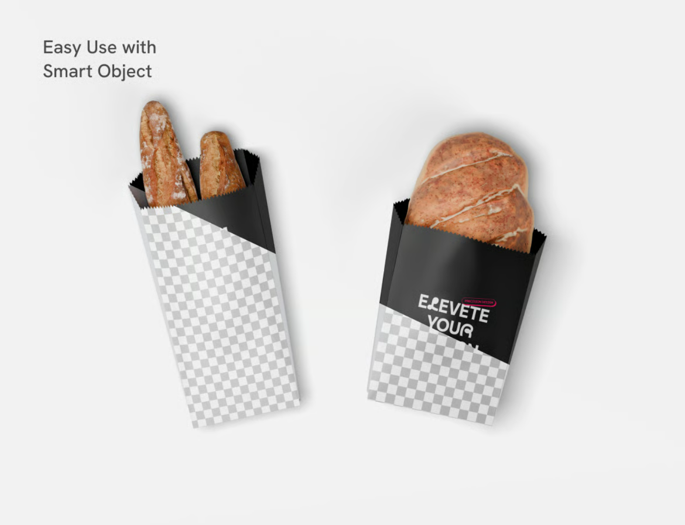 PS样机烘焙纸面包包装设计模板高清可编辑PSD分层Bakery Paper Mockup-果觅网