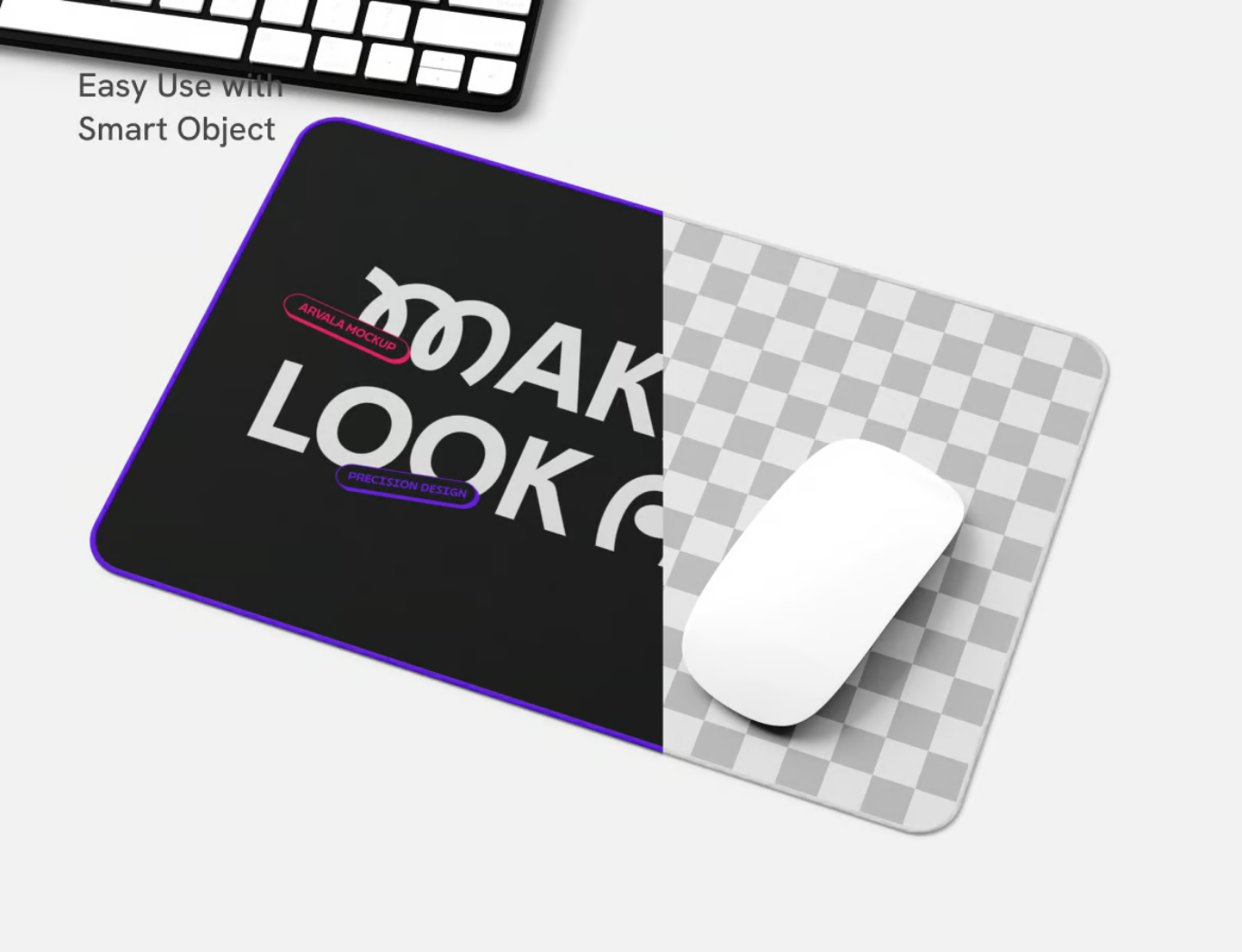 PSD分层鼠标垫样机展示模板高分辨率多角度设计素材Mouse Pad Mockup-果觅网