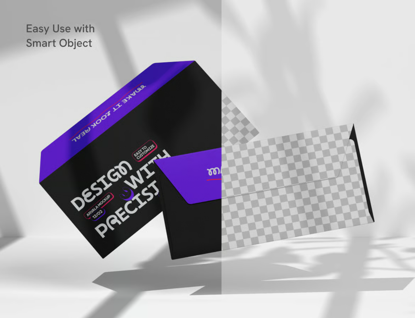 PSD分层信封样机可编辑模板高端设计印刷效果Photoshop素材Envelope Mockup-果觅网