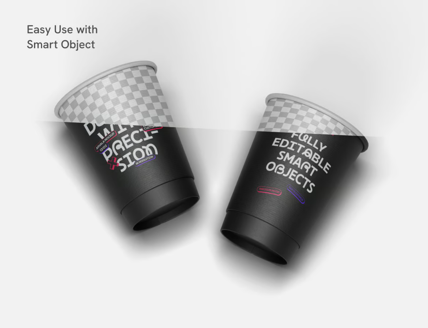PS样机纸杯可编辑PSD分层文件高分辨率300dpi设计印刷模板素材Paper Cup Mockup-果觅网