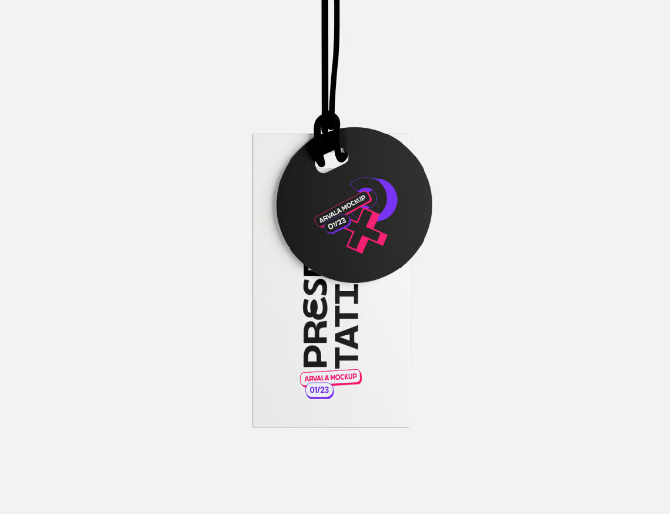 PSD分层服装吊牌样机 高清可编辑衬衫标签模板 设计师专用Shirt Tag Mockup-果觅网