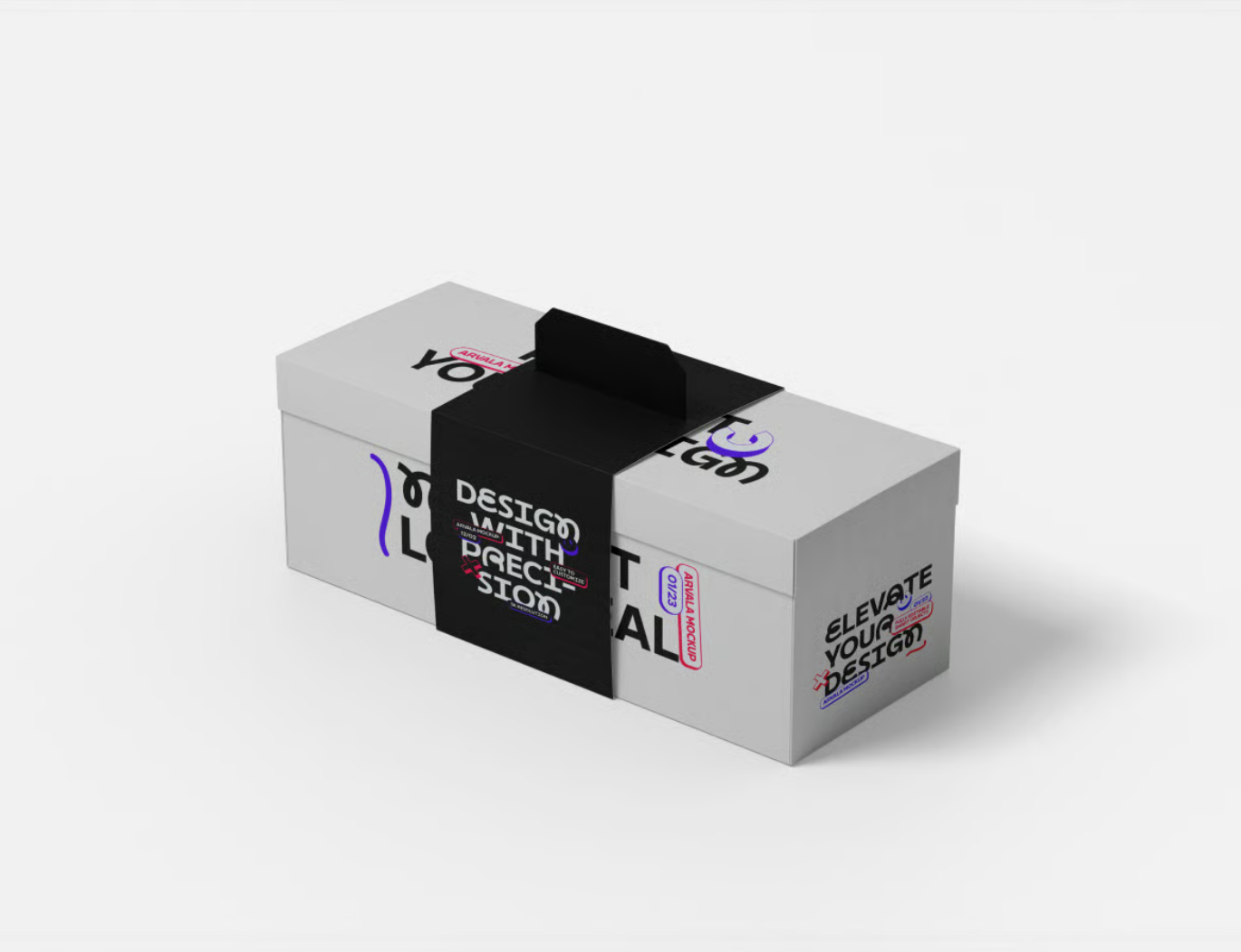 高端PS包装盒样机素材可编辑PSD分层文件3D立体效果商业设计模板Box Packaging Mockup-果觅网