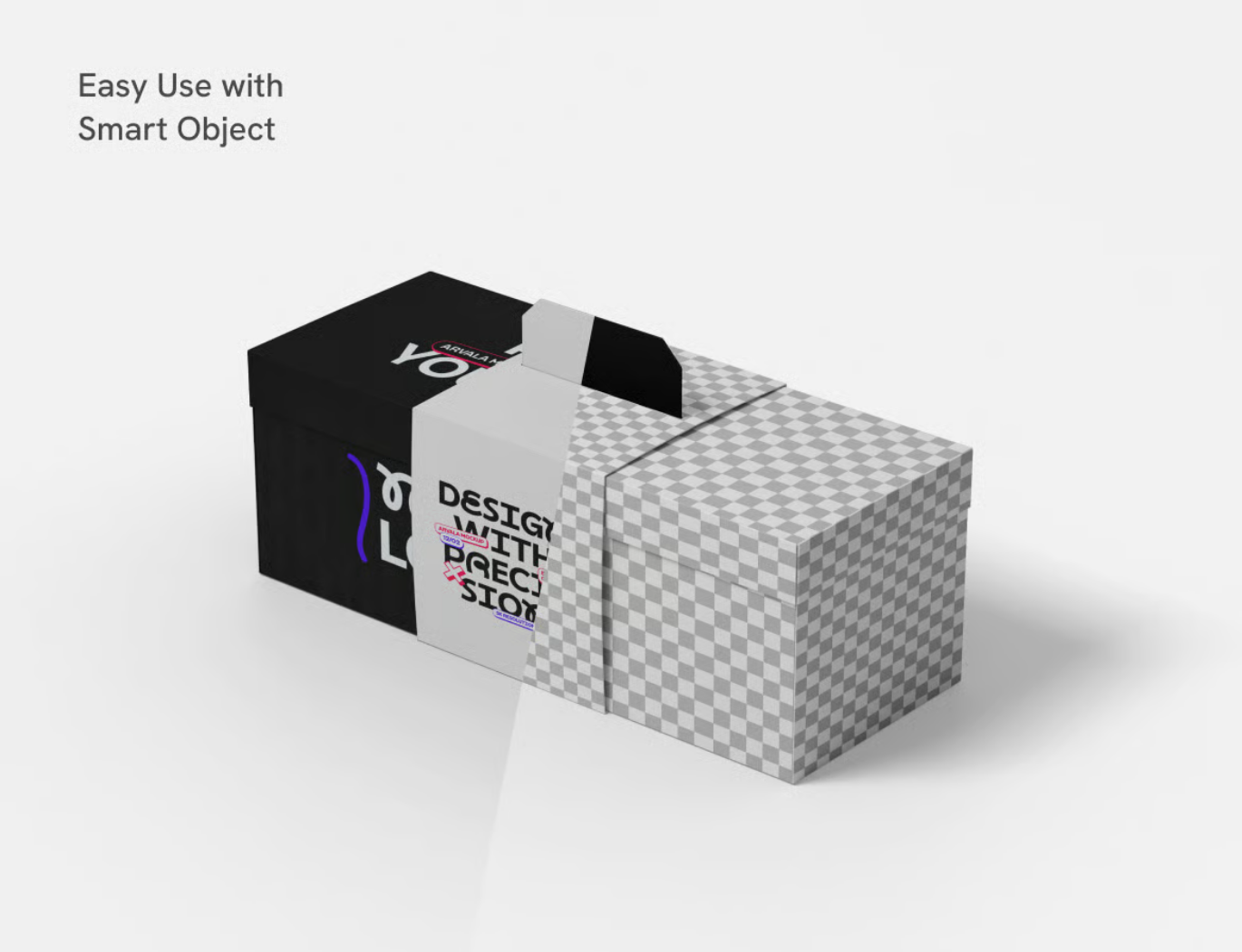 高端PS包装盒样机素材可编辑PSD分层文件3D立体效果商业设计模板Box Packaging Mockup-果觅网