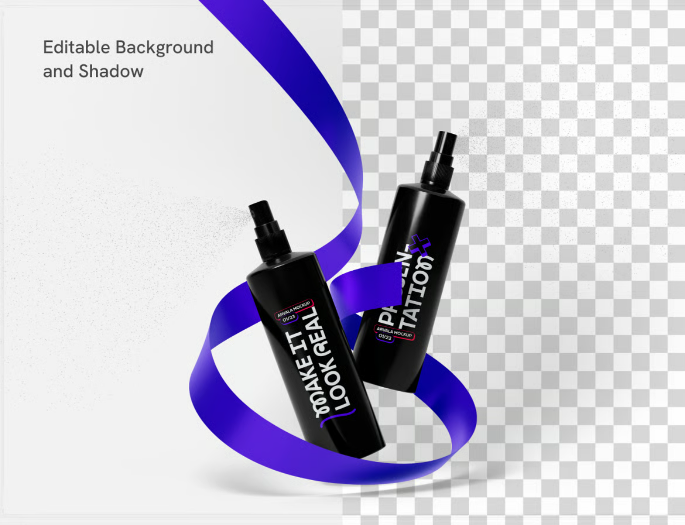 2025新款化妆品喷雾3D模型PSD分层透明背景高清质感样机素材Cosmetic Spray Mockup-果觅网
