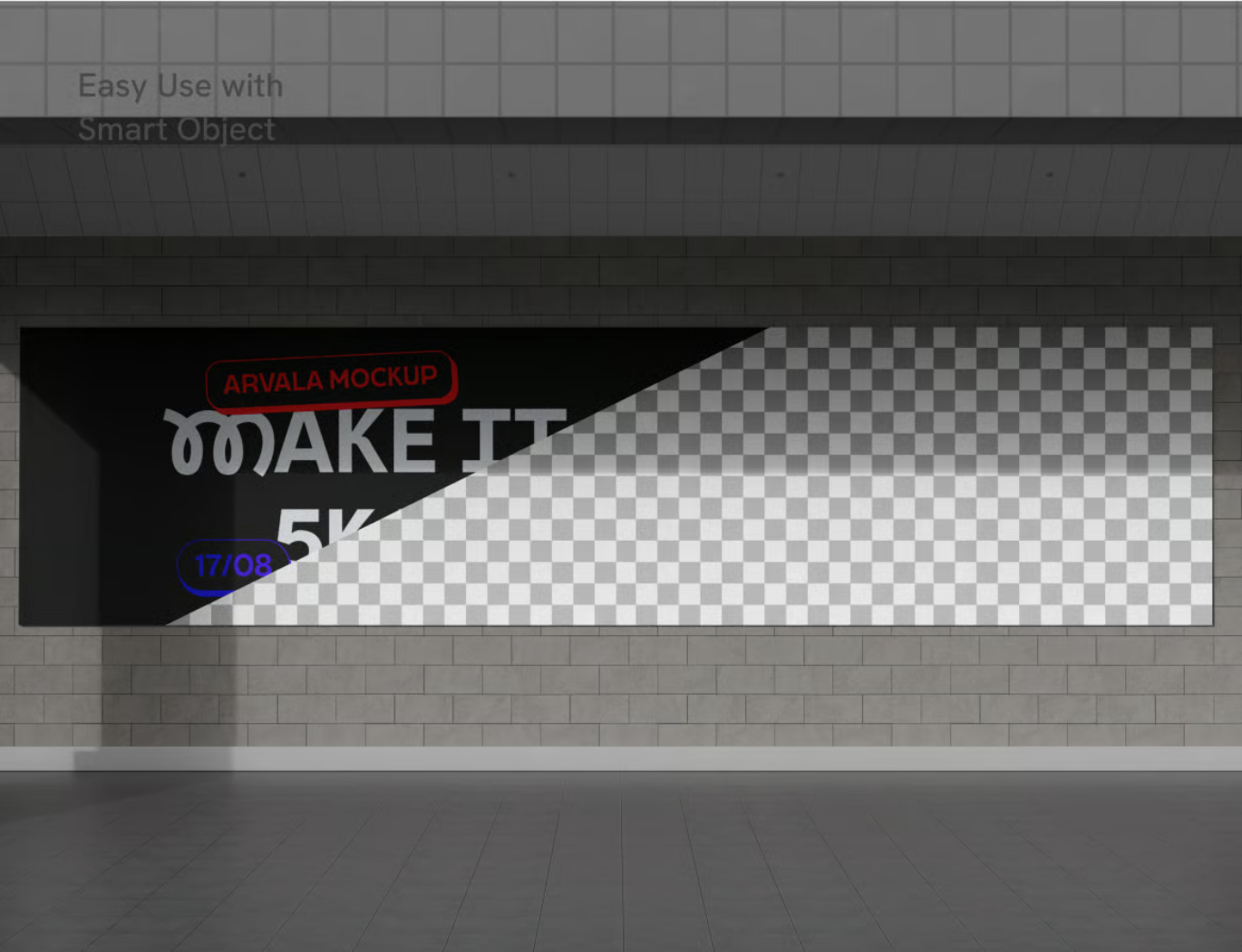 PS样机户外广告牌高清场景展示设计素材模板Landscape Billboard Mockup-果觅网