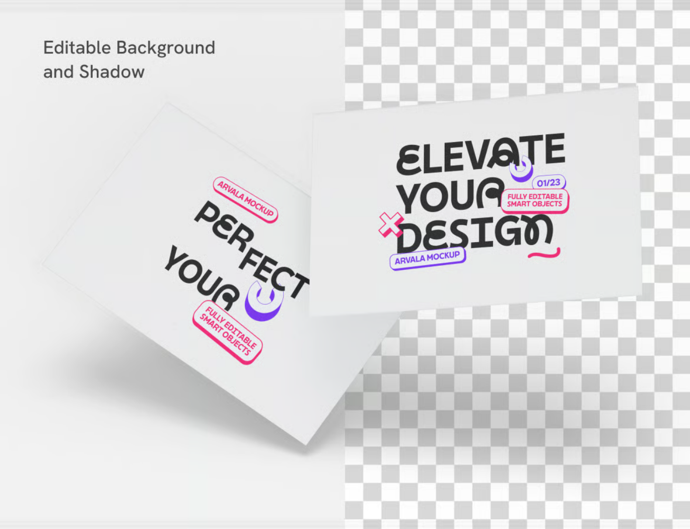 高端商务名片样机PSD分层可编辑企业VI设计品牌展示模板Business Card Mockup-果觅网