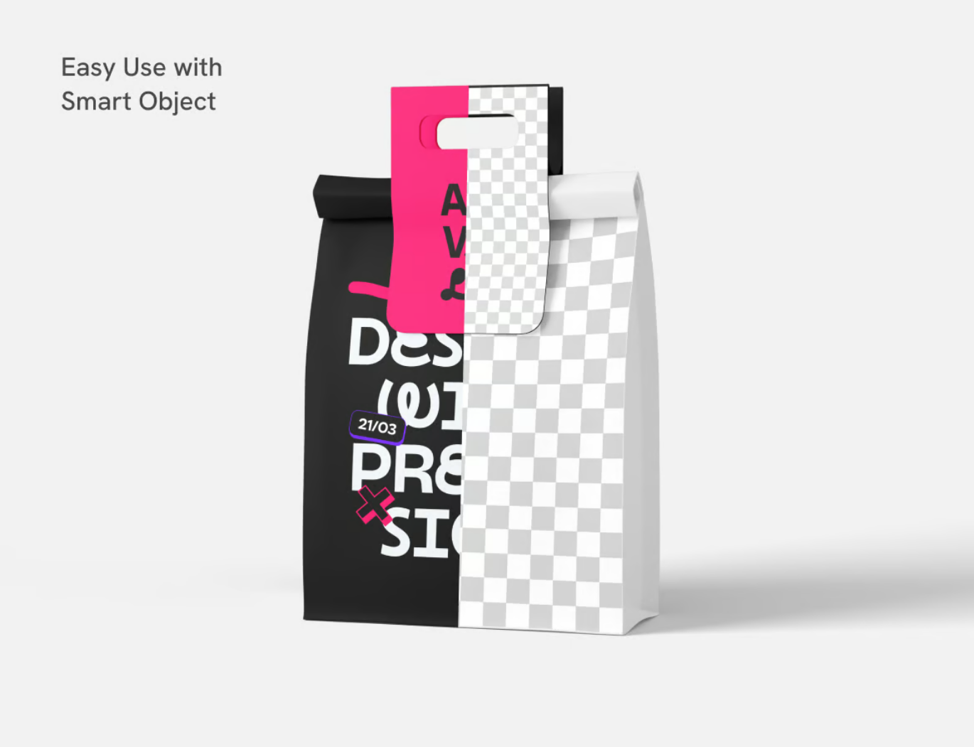 复古牛皮纸面粉袋PS样机分层PSD可编辑食品包装设计模板Kraft Paper Flour Bag Mockup-果觅网