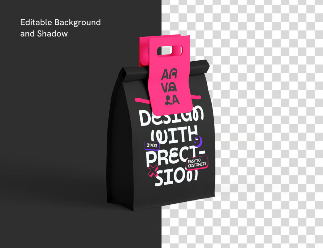 复古牛皮纸面粉袋PS样机分层PSD可编辑食品包装设计模板Kraft Paper Flour Bag Mockup-果觅网