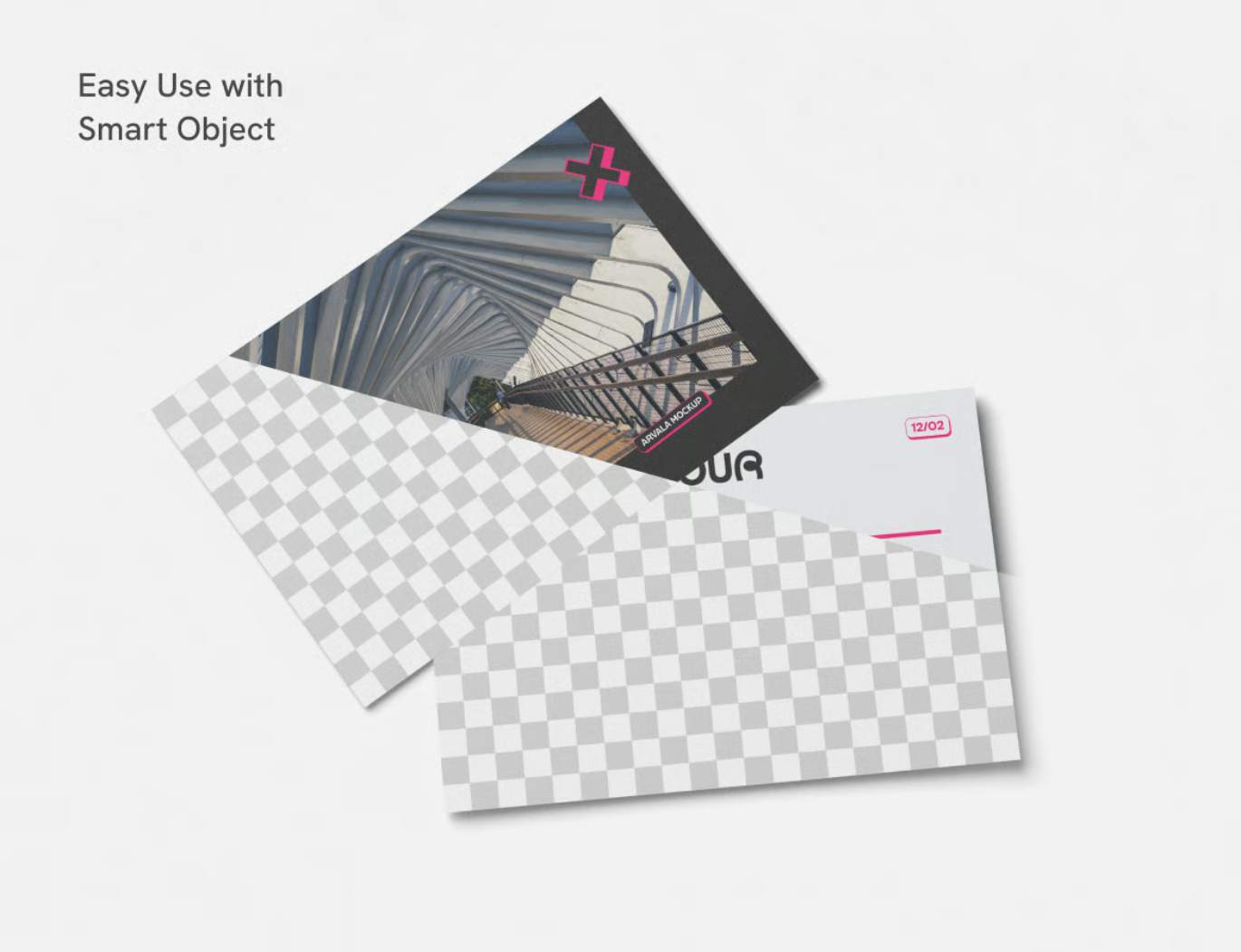 PS样机Postcard明信片Mockup可编辑分层AI+PSD印刷立体展示模板Postcard Mockup-果觅网