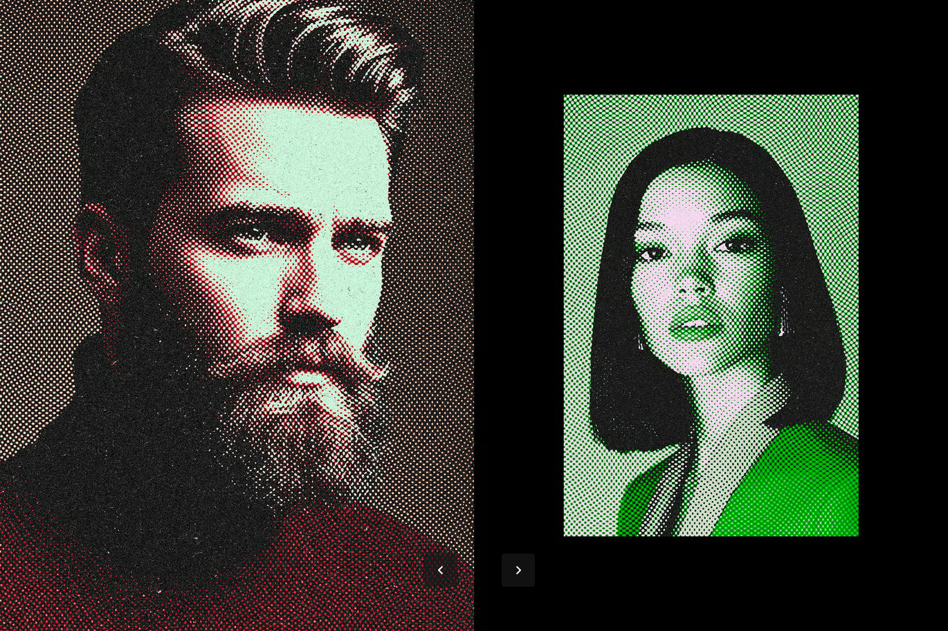 PS样式动作Vintage雕刻特效一键生成复古老照片怀旧风格Engraving滤镜Vintage Engraving Photo Effect-果觅网