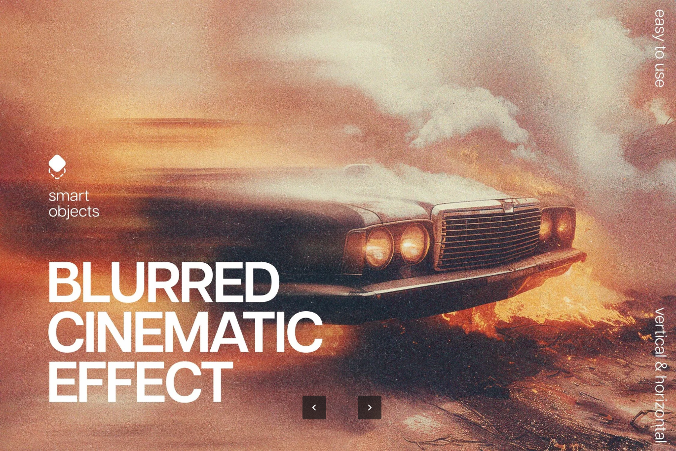 G6647 2025电影级模糊PS动作一键生成专业视频调色滤镜支持PR AE FCPXBlurred Cinematic Photo Template
