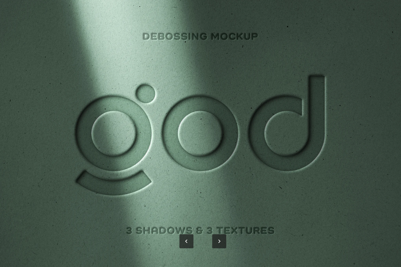 G6673 专业压印LOGO模板PS动作一键生成3D立体金属浮雕高端质感设计素材Debossing Logo Mockup