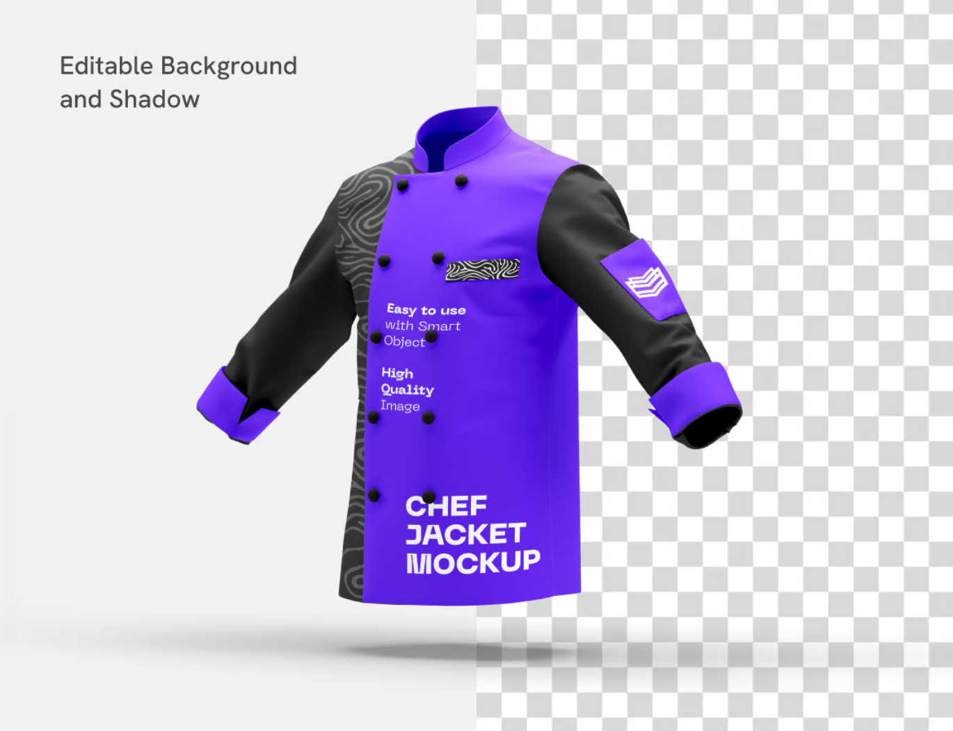 厨师服样机PSD分层高清模板餐饮美食包装设计免抠图素材Chef Jacket Mockup-果觅网