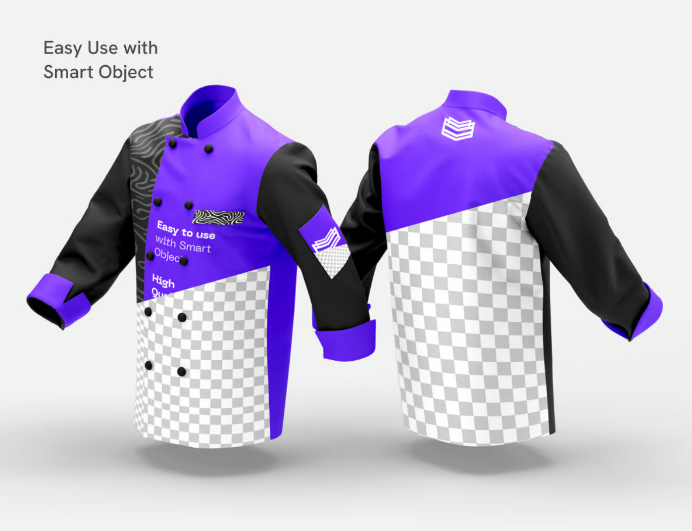 厨师服样机PSD分层高清模板餐饮美食包装设计免抠图素材Chef Jacket Mockup-果觅网