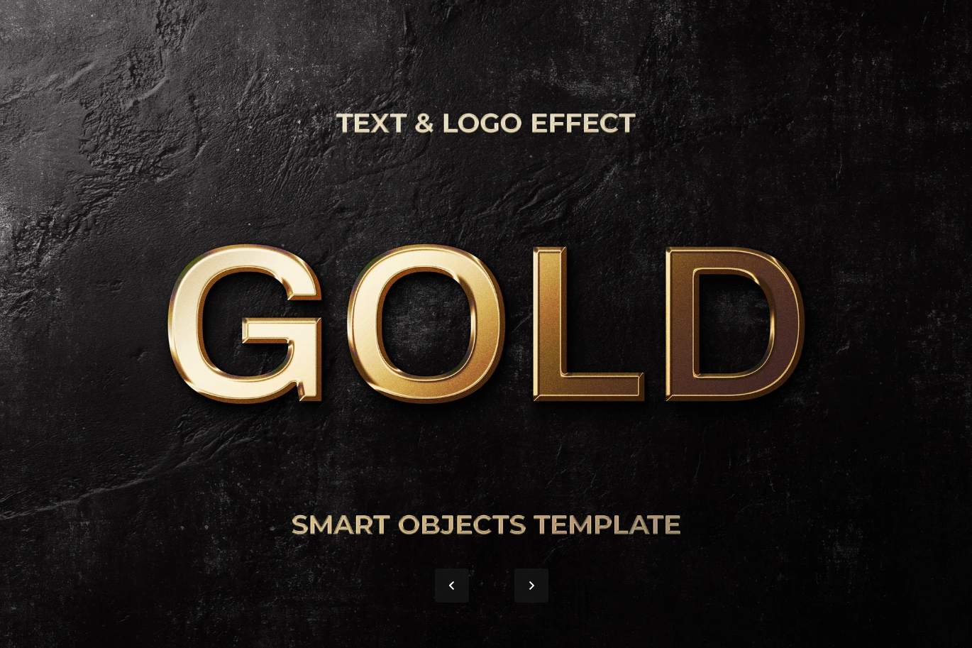 G6691 2025爆款PS金色发光文字特效一键生成3D立体高级感logo光效预设Glowing Gold Text & Logo Effect