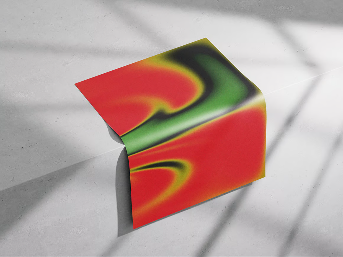 红色玫瑰液体渐变纹理高清设计背景素材4K分辨率可编辑PSDRedrose Liquid Gradient Texture Background-果觅网