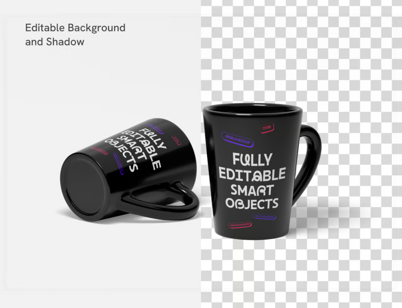 PS样机马克杯3D模型高清模板展示效果设计素材可编辑分层文件Mug Mockup-果觅网