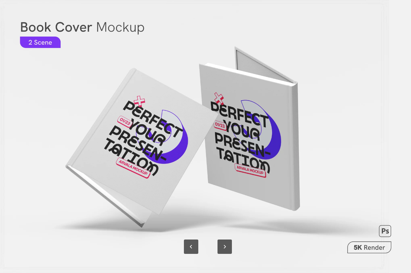 G6701 专业书籍封面样机PSD分层可编辑高精度立体展示设计素材mockupBook Cover Mockup
