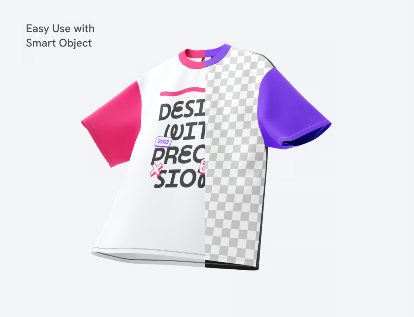 PS样机素材oversizeT恤3D立体效果分层可编辑高清分辨率服装设计模板Oversize T-Shirt Mockup-果觅网