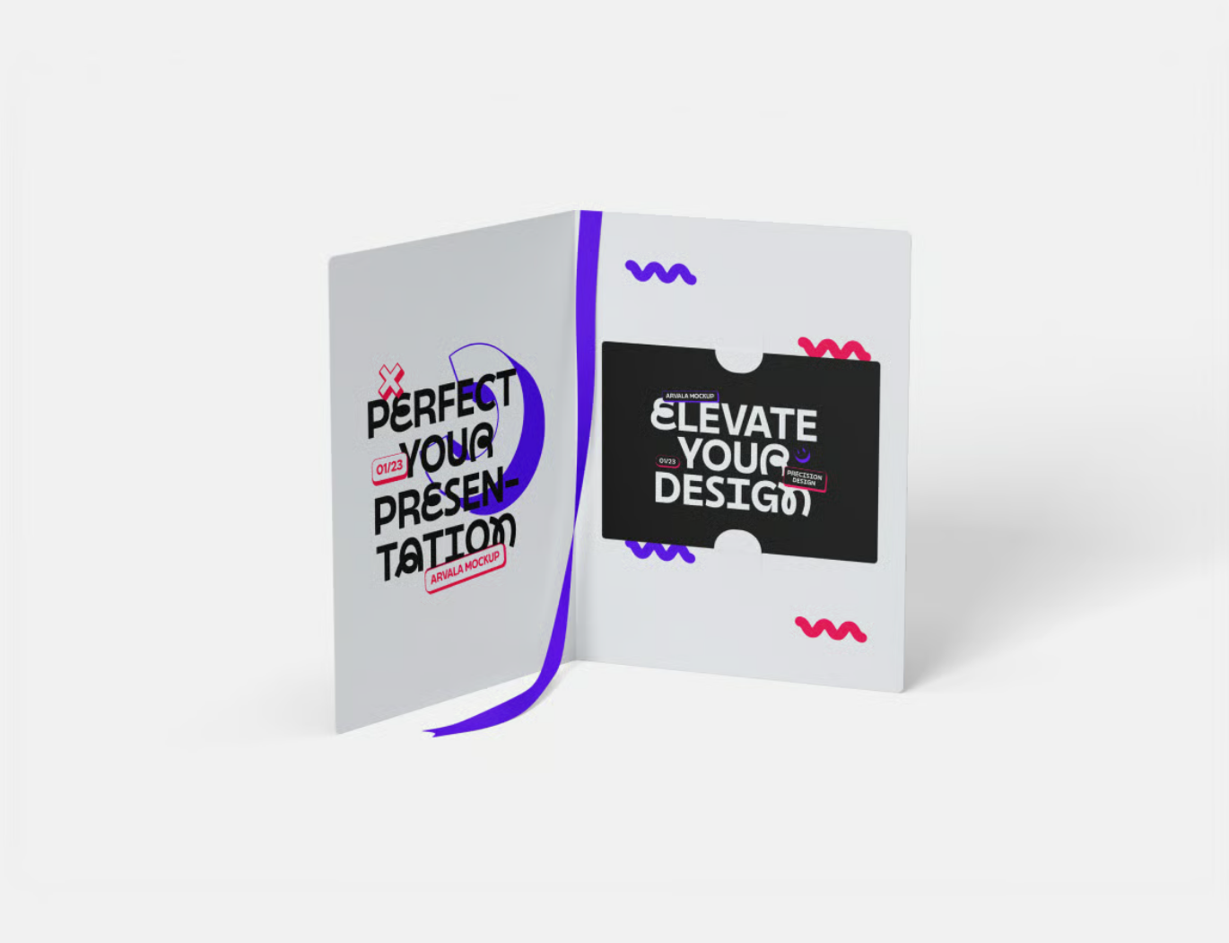 高端质感PSD礼品卡样机分层可编辑设计模板节日促销素材Gift Card Mockup-果觅网