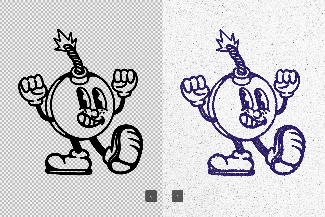 PS动作Grunge墨水印章特效一键生成复古风文字LOGO设计素材Grunge Ink Stamp Text & Logo Effect-果觅网