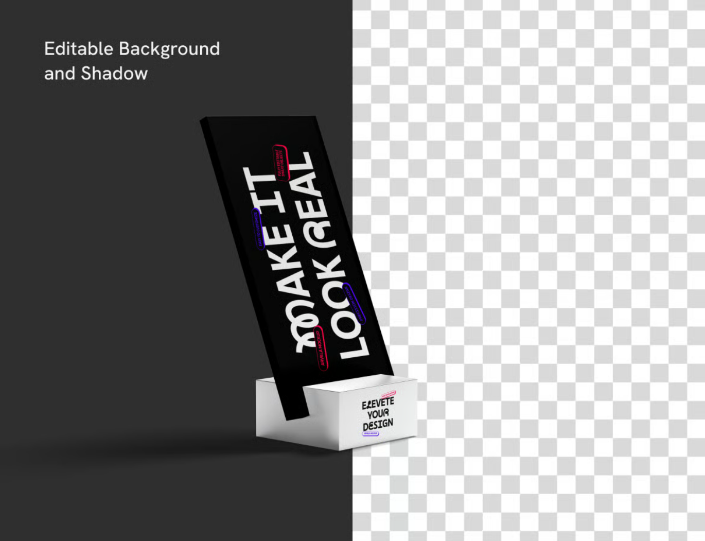 高端TableTent样机分层PSD可编辑餐饮桌牌3D立体展示PS素材模板Table Tent Signage Mockup-果觅网