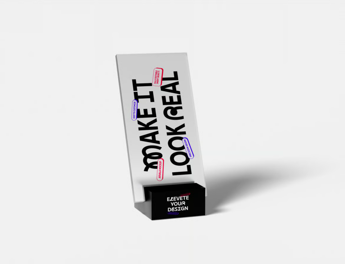 高端TableTent样机分层PSD可编辑餐饮桌牌3D立体展示PS素材模板Table Tent Signage Mockup-果觅网