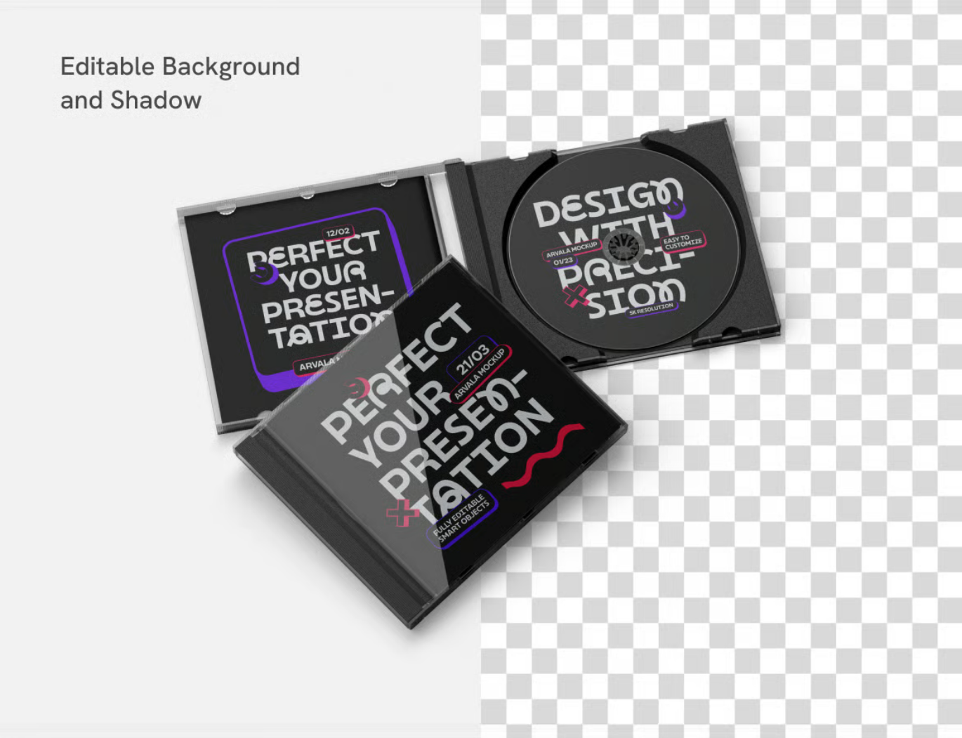 PSD分层高清DVD封面样机可编辑文字立体展示印刷效果设计师必备素材模板DVD Cover Mockup-果觅网