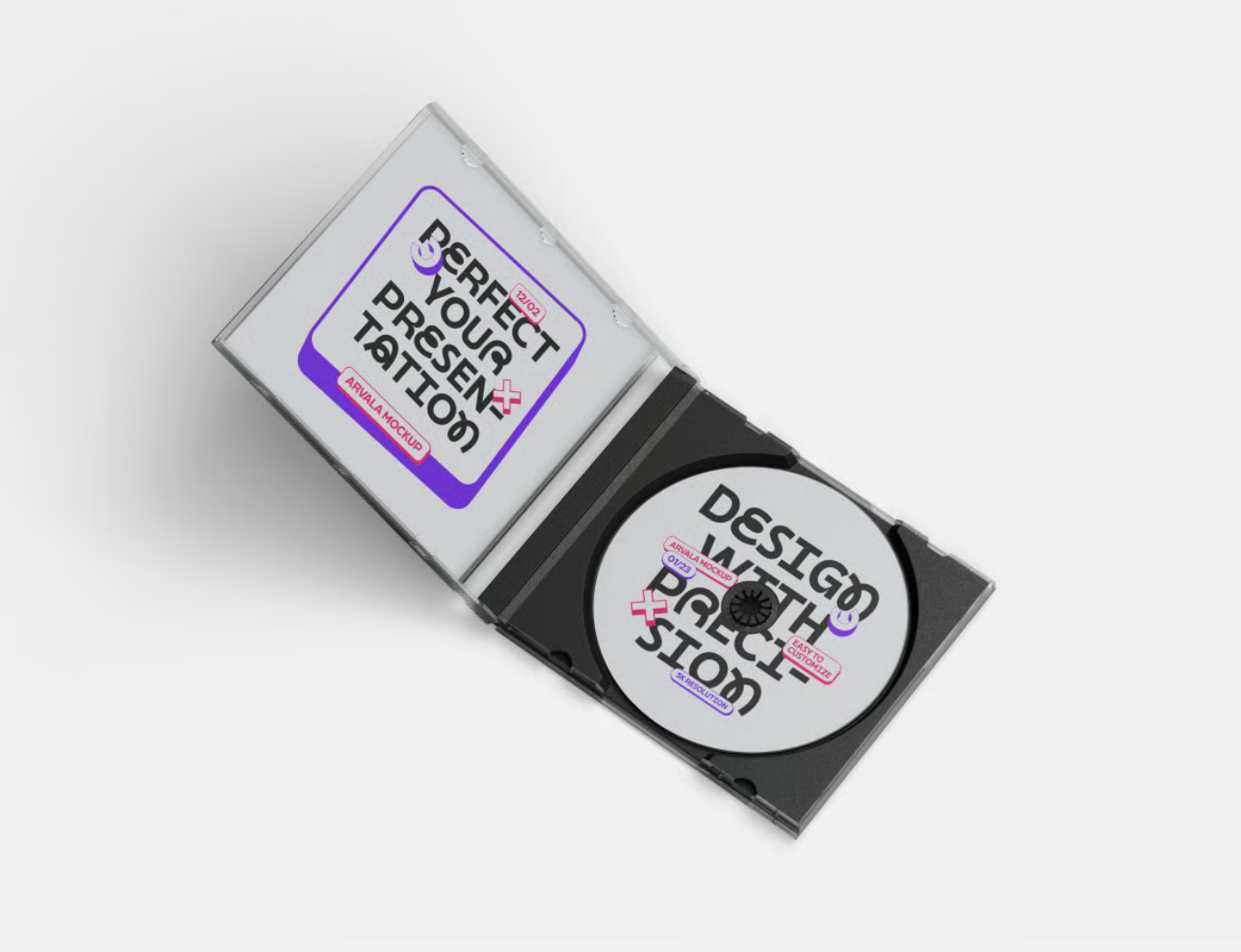 PSD分层高清DVD封面样机可编辑文字立体展示印刷效果设计师必备素材模板DVD Cover Mockup-果觅网