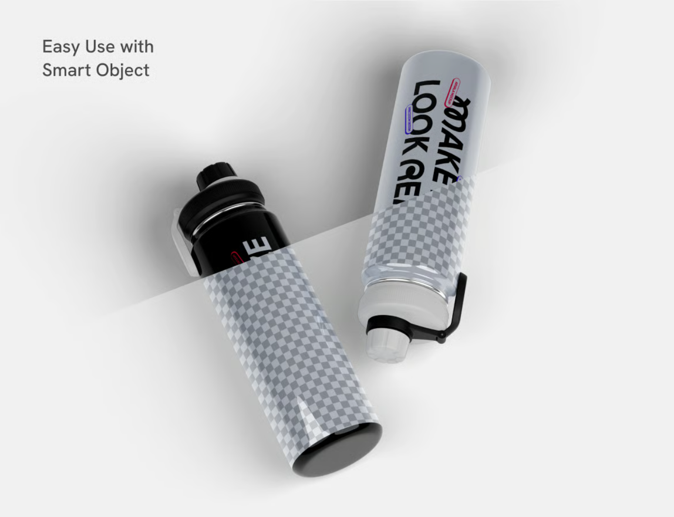 高精度水杯样机PSD素材分层可编辑3D模型多角度展示设计模板Water Bottle Mockup-果觅网