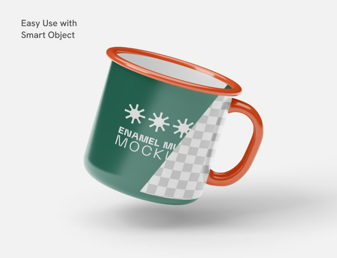 PS样机搪瓷杯3D模型可编辑分层高分辨率设计素材模板文件Enamel Mug Mockup-果觅网