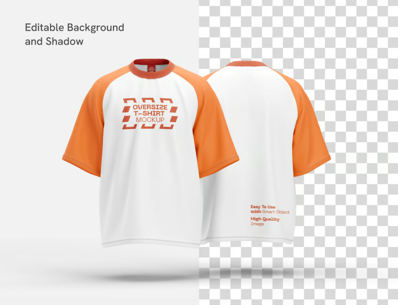 PS样机oversizeT恤立体效果服装设计分层文件品牌展示高清模板素材Oversize T-Shirt Mockup-果觅网