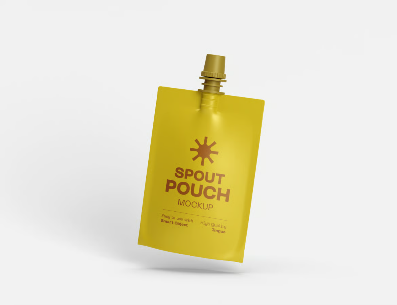 可编辑PSD分层软包装袋样机立体展示透明背景印刷级分辨率Spout Pouch Mockup-果觅网