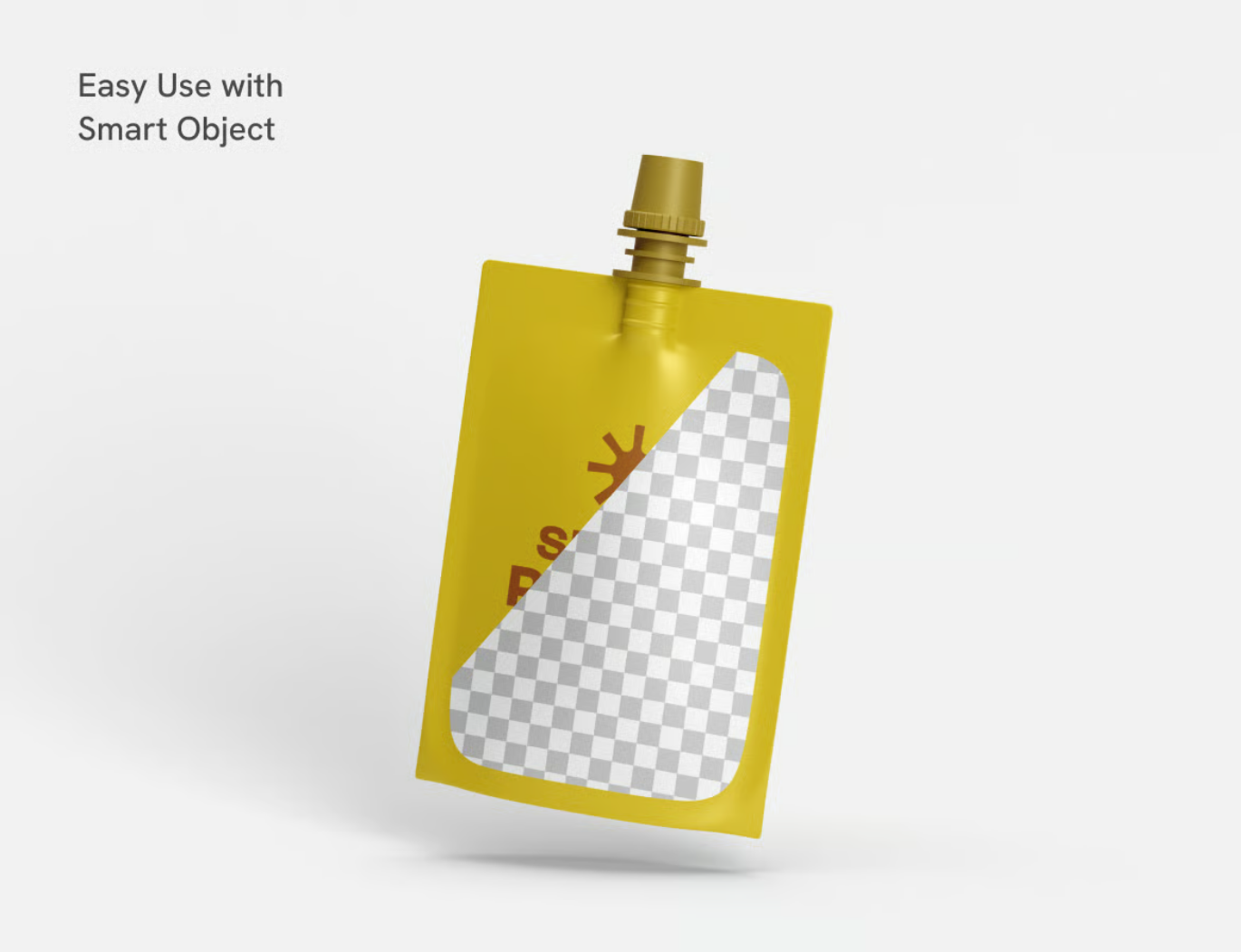 可编辑PSD分层软包装袋样机立体展示透明背景印刷级分辨率Spout Pouch Mockup-果觅网