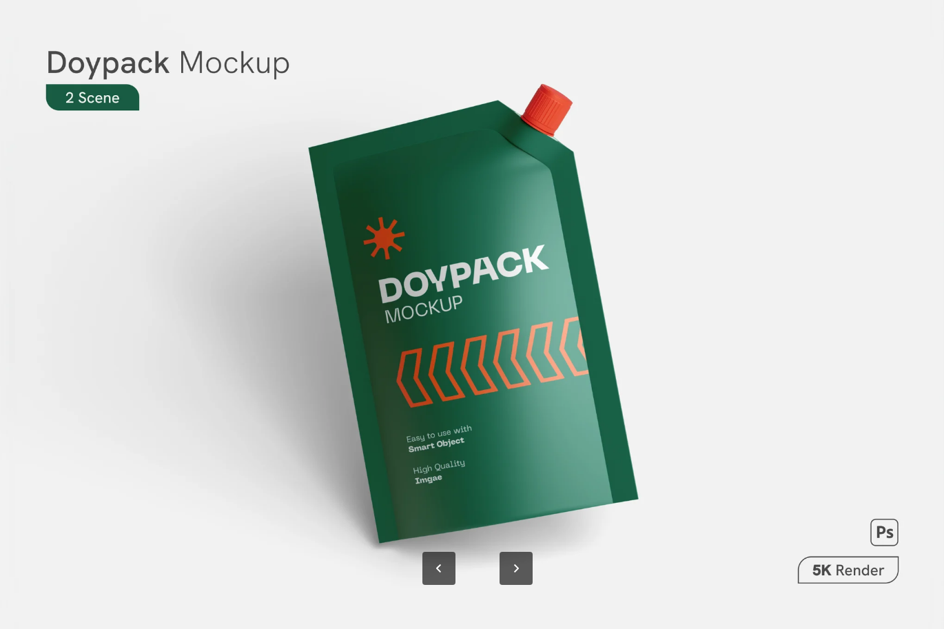 G6768 分层PSD可编辑doypack包装样机透明背景高清设计素材mockupDoypack Mockup