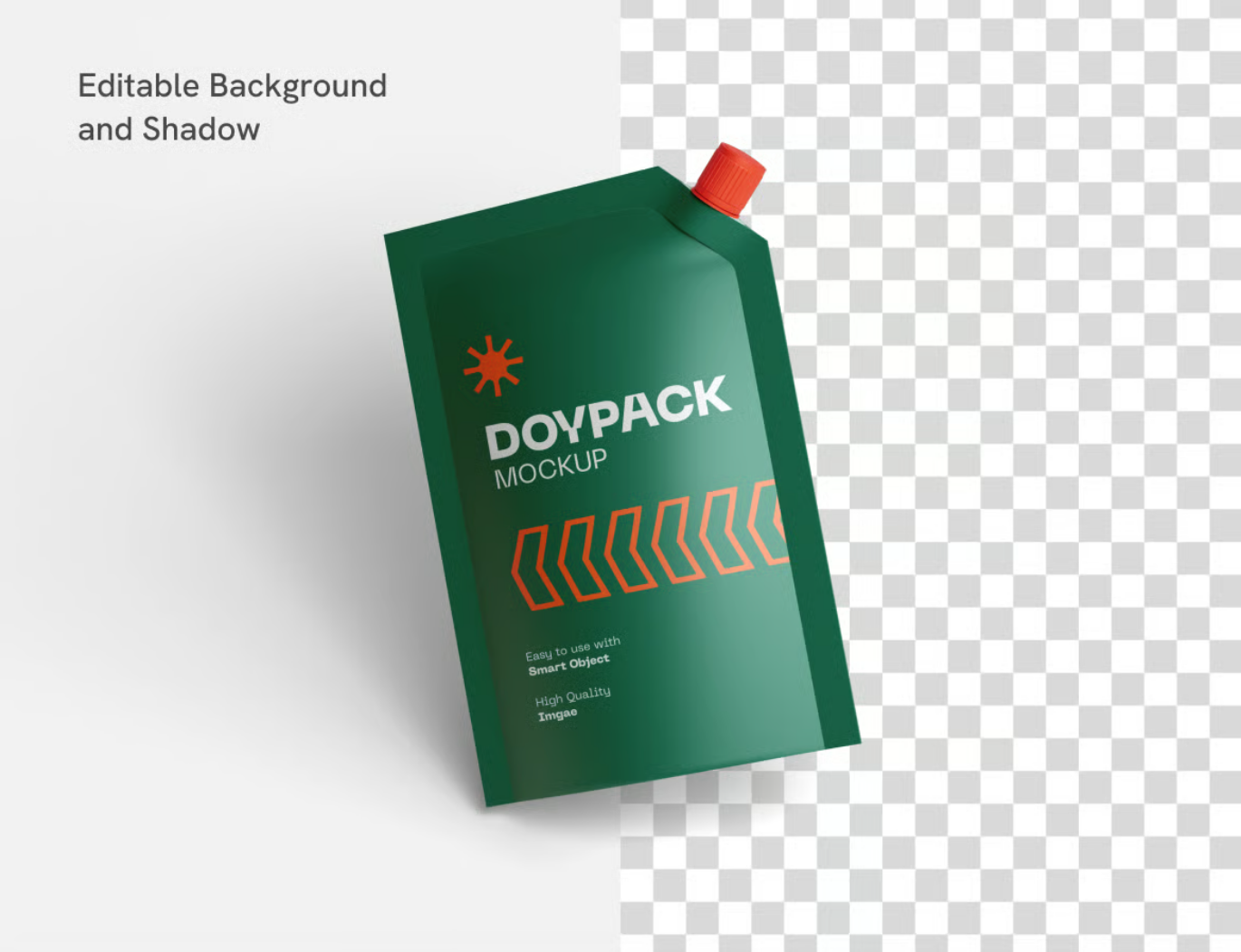 分层PSD可编辑doypack包装样机透明背景高清设计素材mockupDoypack Mockup-果觅网