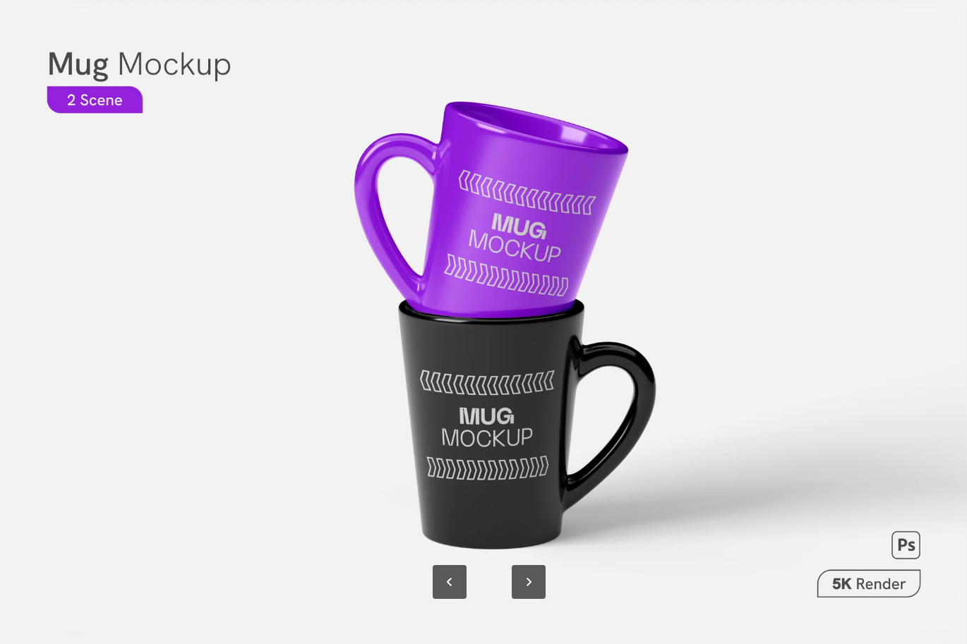 G6769 PS样机3D马克杯模板分层可编辑文字高清分辨率设计素材PSD文件Mug Mockup
