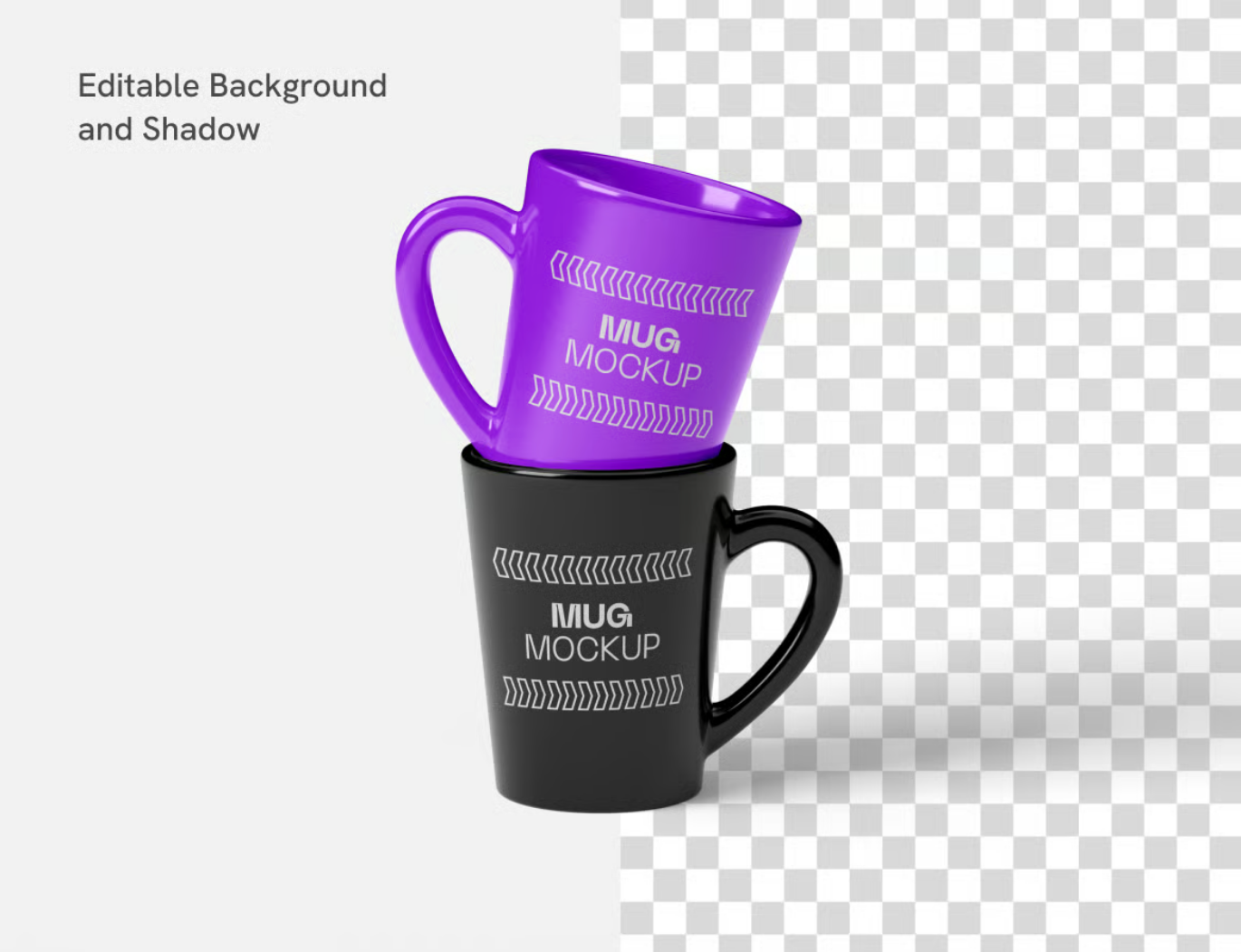 PS样机3D马克杯模板分层可编辑文字高清分辨率设计素材PSD文件Mug Mockup-果觅网
