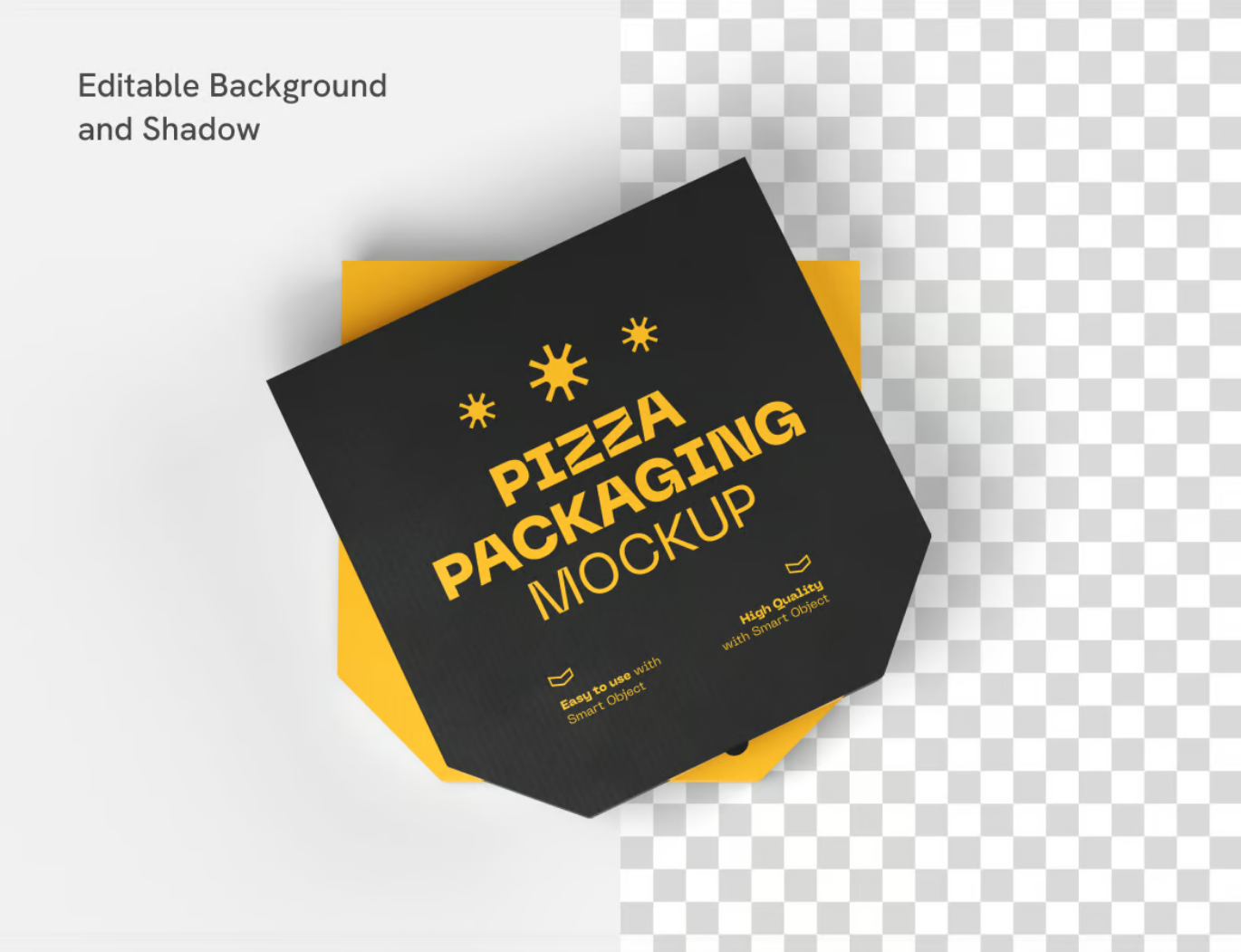 PS样机披萨包装3D模型可编辑分层文件食品设计素材模板Pizza Packaging Mockup-果觅网
