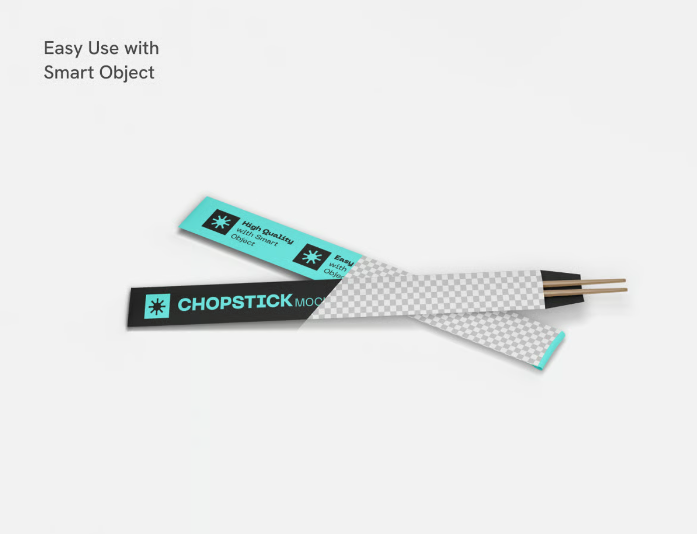 筷子PSD分层样机高分辨率多角度3D展示可编辑设计模板素材包Chopstick Mockup-果觅网