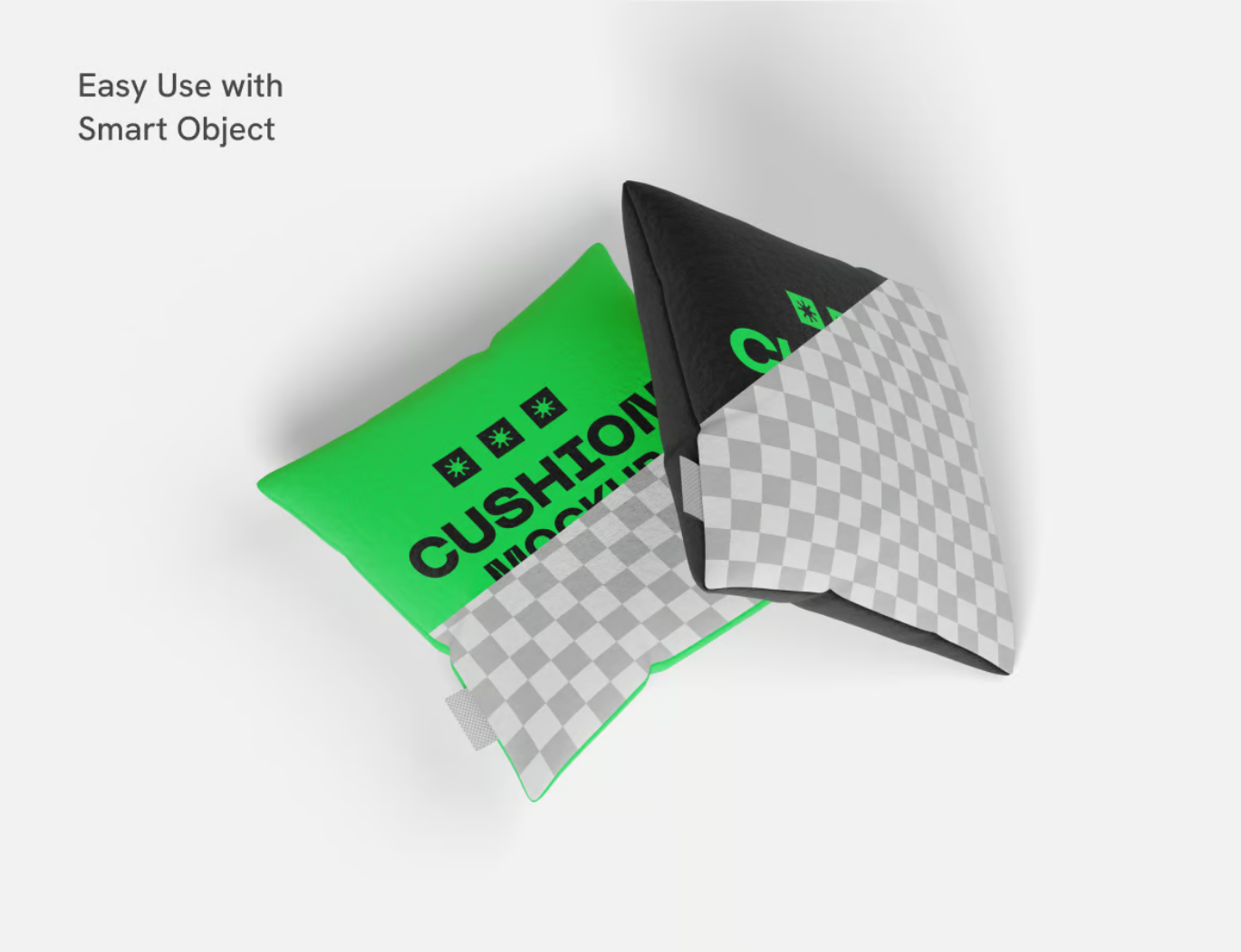 PS样机3D立体包装设计Cushion Mockup高清素材设计师必备多角度展示模板Cushion Mockup-果觅网