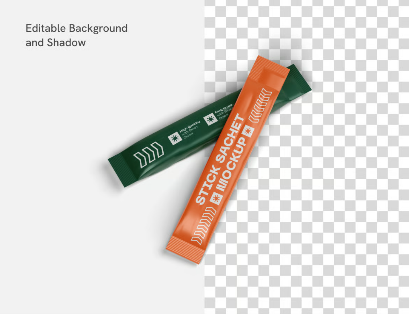 PS样机stick sachet分层可编辑包装设计模板高端质感品牌展示Stick Sachet Mockup-果觅网