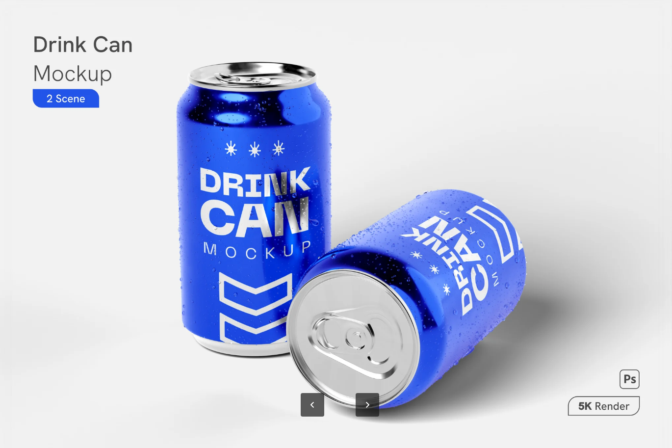 G6854 饮料罐3D立体PSD分层样机可编辑高清易修改多角度展示模板Drink Can Mockup