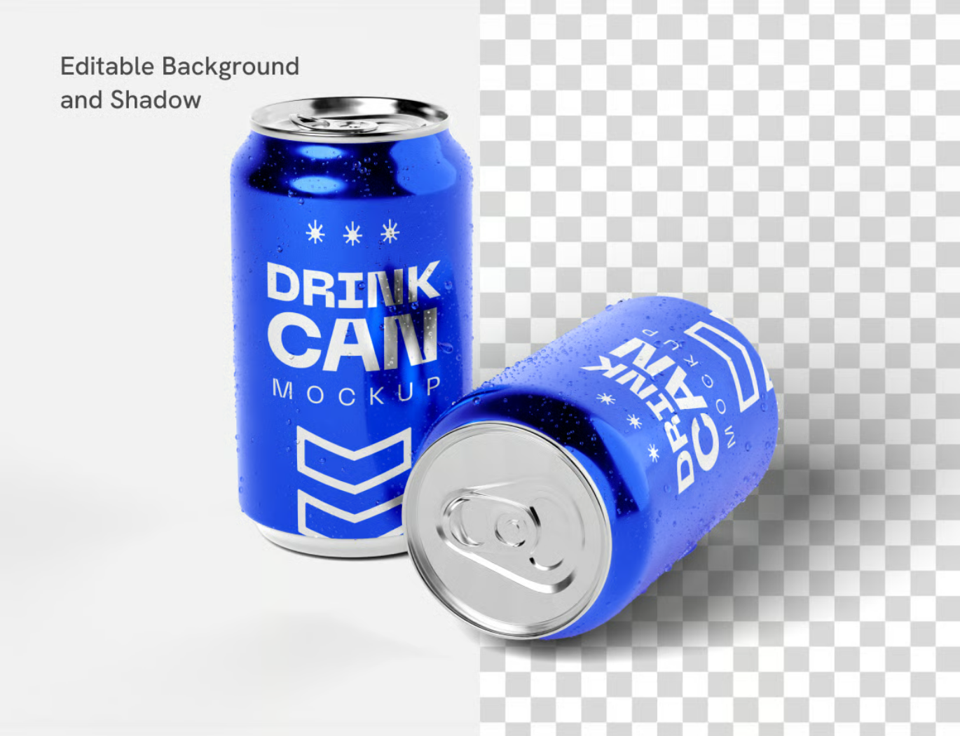 饮料罐3D立体PSD分层样机可编辑高清易修改多角度展示模板Drink Can Mockup-果觅网
